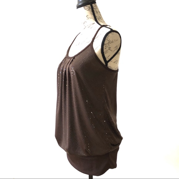 Sleeveless Brown Stretchy Cocktail Mini Dress - Picture 4 of 7